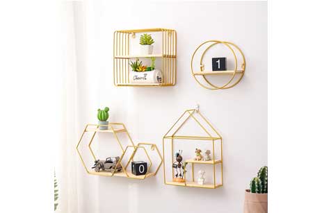 Metal Wall Shelving Without Perforation Wall Hanging Storage