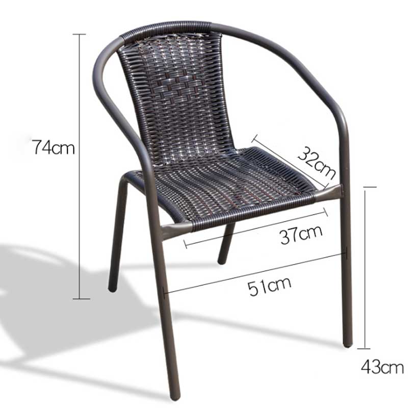 Plastic Rattan Chair Outdoor Balcony Leisure Chair