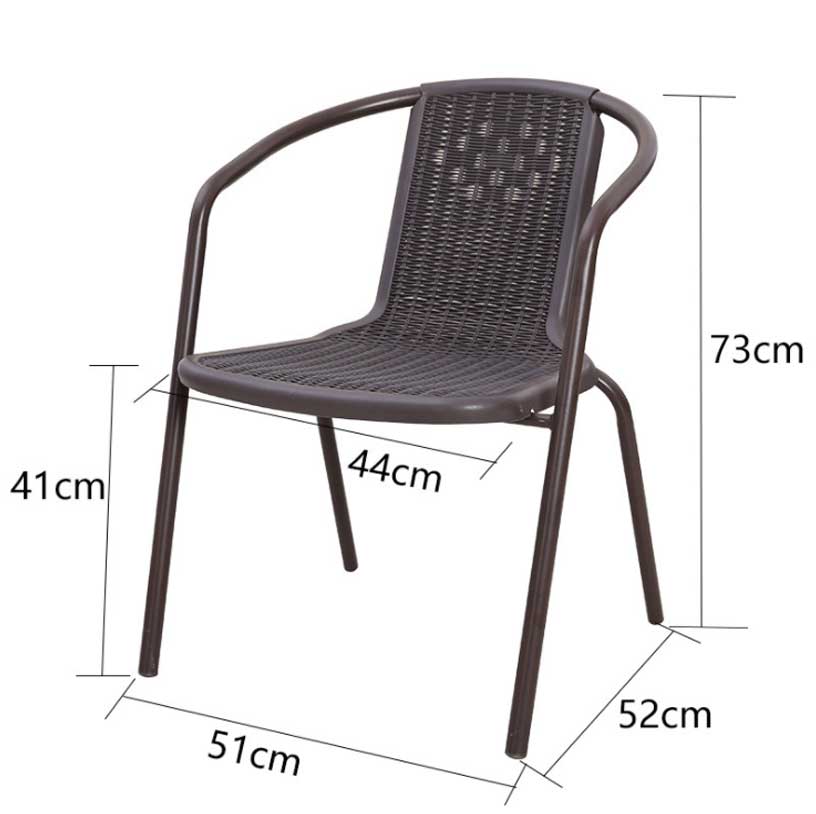 Plastic Rattan Chair Outdoor Balcony Leisure Chair