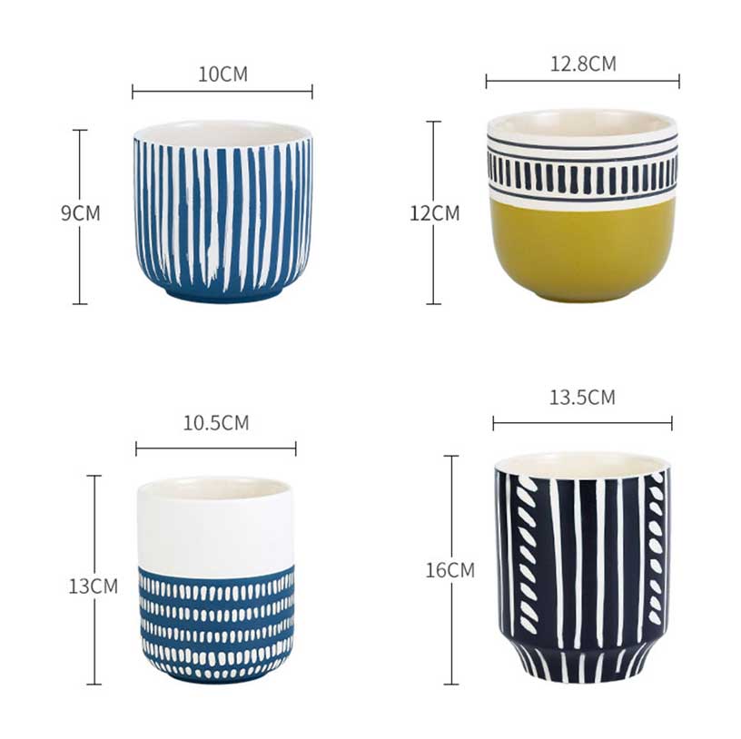 Simple Ceramic Vase Plant Pot for Home Decoration