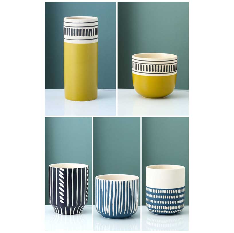 Simple Ceramic Vase Plant Pot for Home Decoration