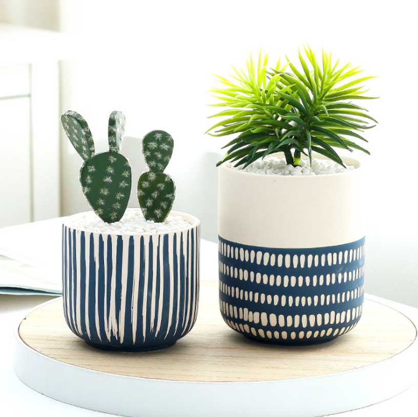 Simple Ceramic Vase Plant Pot for Home Decoration