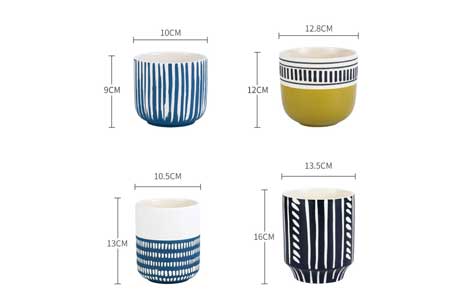 Simple Ceramic Vase Plant Pot for Home Decoration