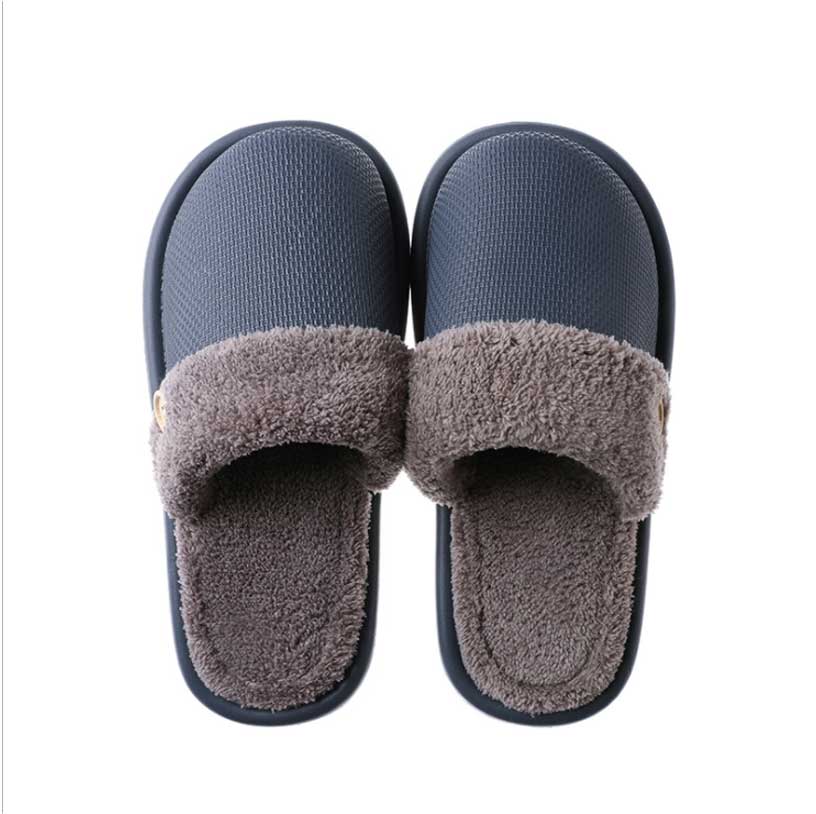 Female Winter Warm Waterproof Non Slip Plush Slippers