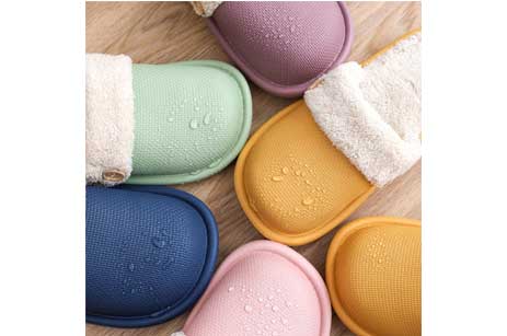 Female Winter Warm Waterproof Non Slip Plush Slippers