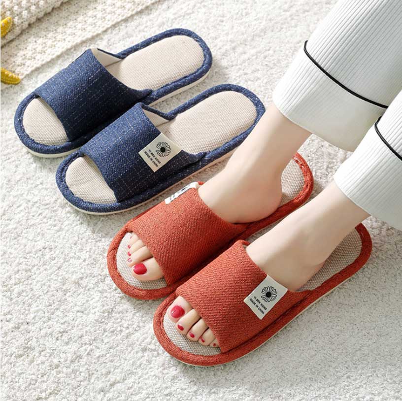 Linen Breathable Soft Cloth Men and Women Slippers