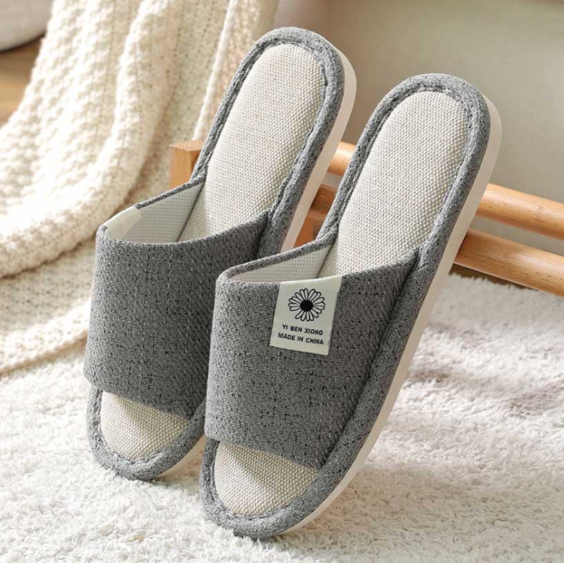 Linen Breathable Soft Cloth Men and Women Slippers