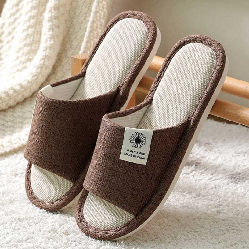 Linen Breathable Soft Cloth Men and Women Slippers