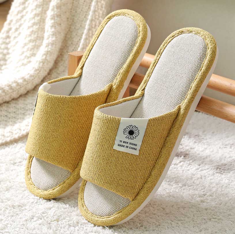 Linen Breathable Soft Cloth Men and Women Slippers