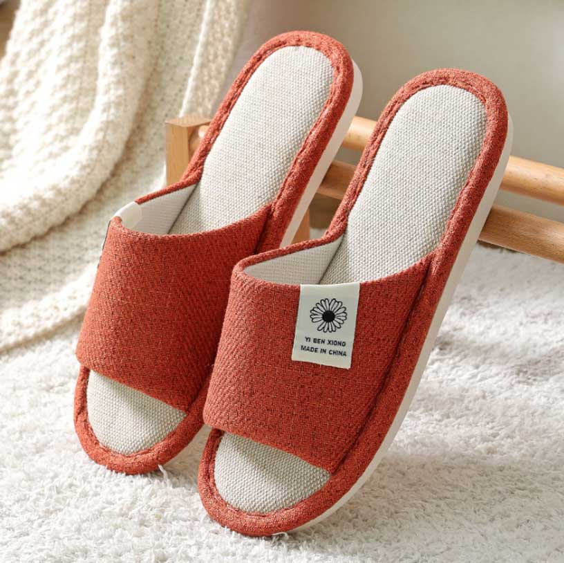 Linen Breathable Soft Cloth Men and Women Slippers