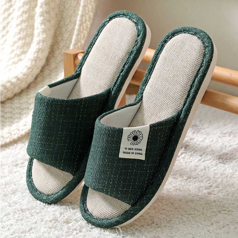 Linen Breathable Soft Cloth Men and Women Slippers