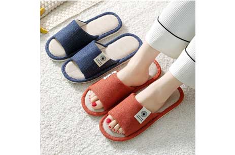 Linen Breathable Soft Cloth Men and Women Slippers