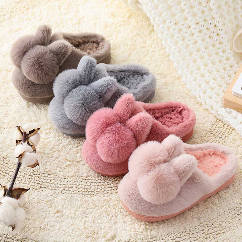 Winter Home Baby Home Cartoon Warm Plush Slippers