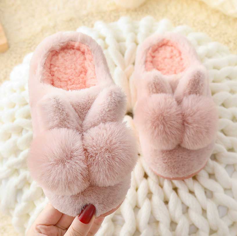 Winter Home Baby Home Cartoon Warm Plush Slippers