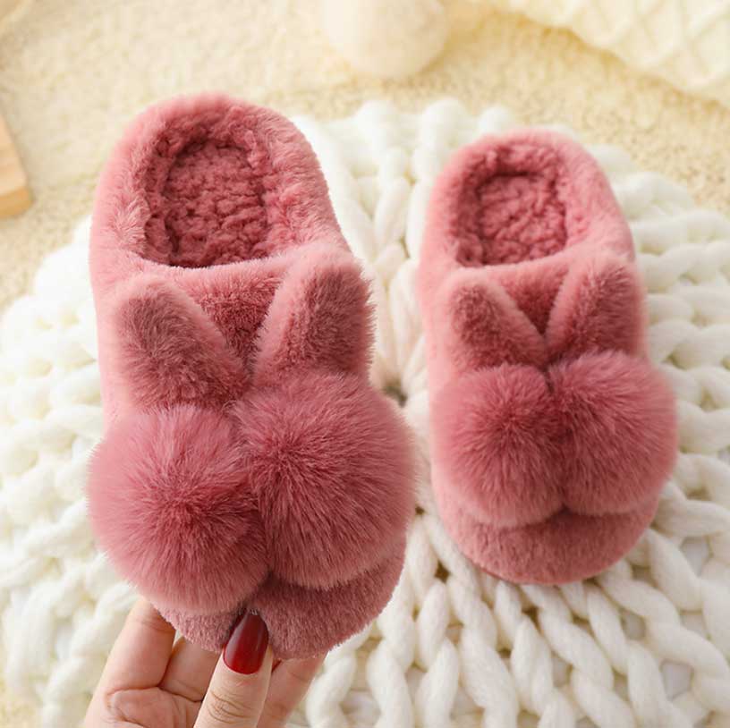 Winter Home Baby Home Cartoon Warm Plush Slippers