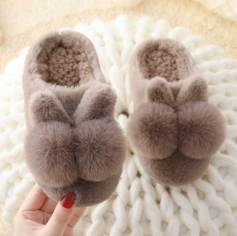 Winter Home Baby Home Cartoon Warm Plush Slippers