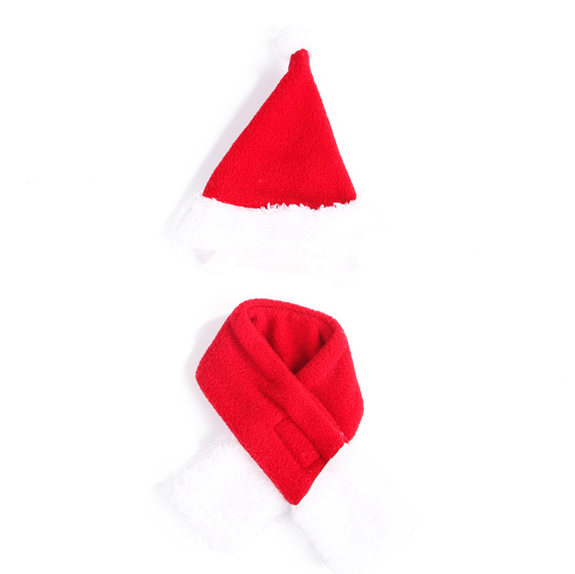 Christmas Pet Cloak Hat Holiday Costume Set