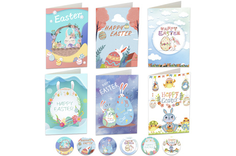 Easter Greeting Card Party Invitation Card Envelope Sticker 6 Set