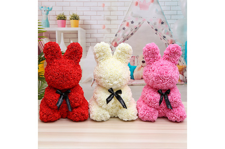 Multicolor Rose Rabbits Flower Rabbits Dogs Gifts