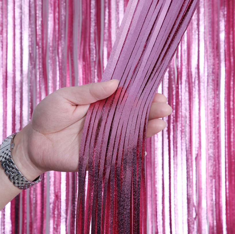 Fashion Party Decorate Bright Background Foil Fringe Curtain