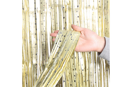Fashion Party Decorate Bright Background Foil Fringe Curtain