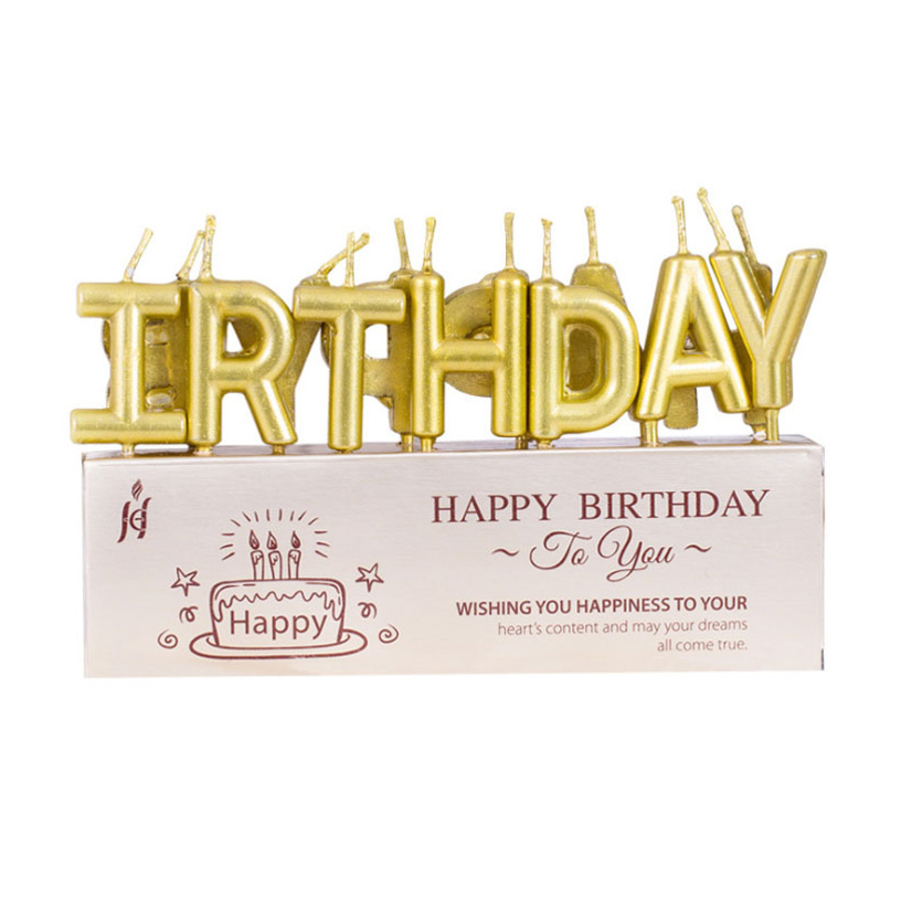 Happy Birthday Letter Candle Cake Candle Baking Accessories
