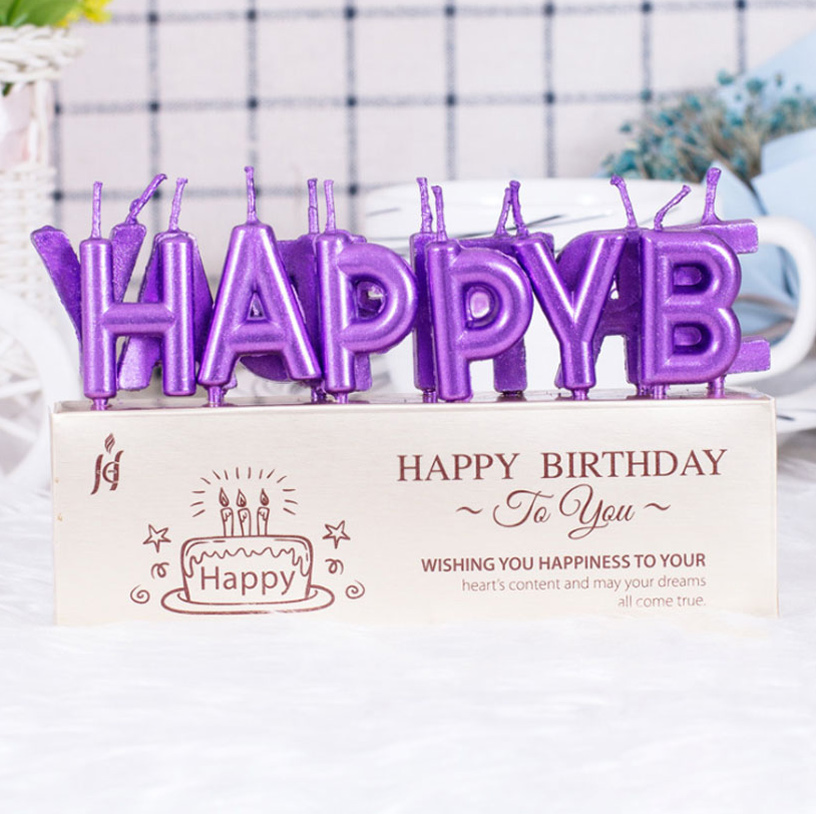 Happy Birthday Letter Candle Cake Candle Baking Accessories