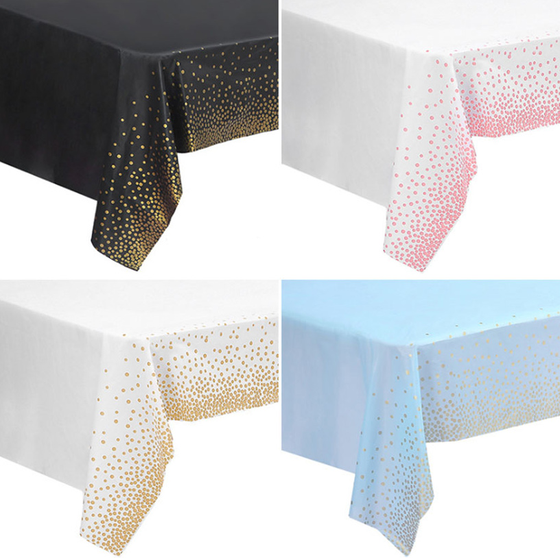 Hot Sale Waterproof and Oil-proof Polka Dot Party Tablecloth