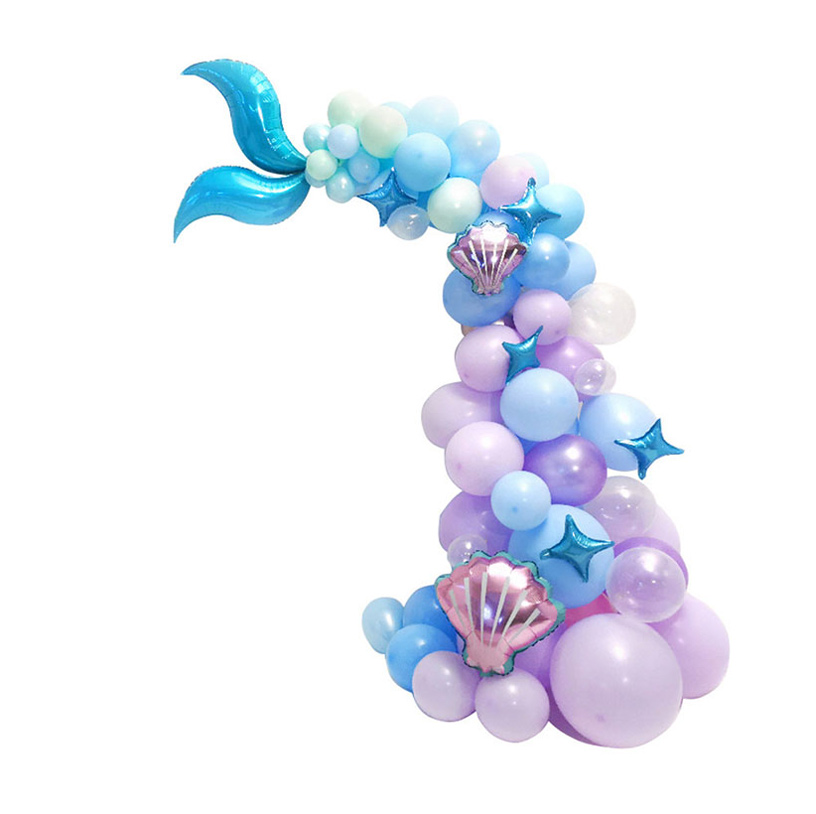 New Mermaid Birthday Party Decorated Latex Balloon Set
