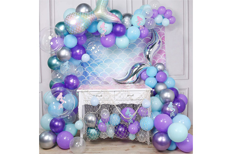 New Mermaid Birthday Party Decorated Latex Balloon Set