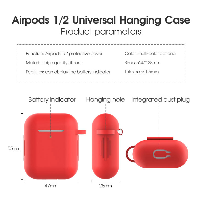 Silicone Anti-fall Airpods Universal Hanging Protective Case