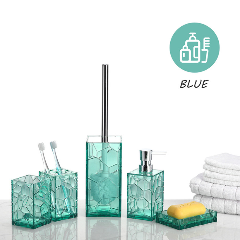 Acrylic Bathroom Set Imitation Glass Bathroom Supplies