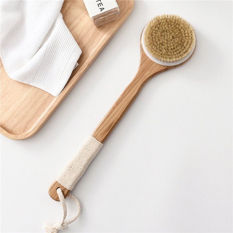 Bristle Bamboo Long Handle Bath Brush