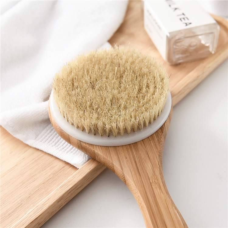 Bristle Bamboo Long Handle Bath Brush