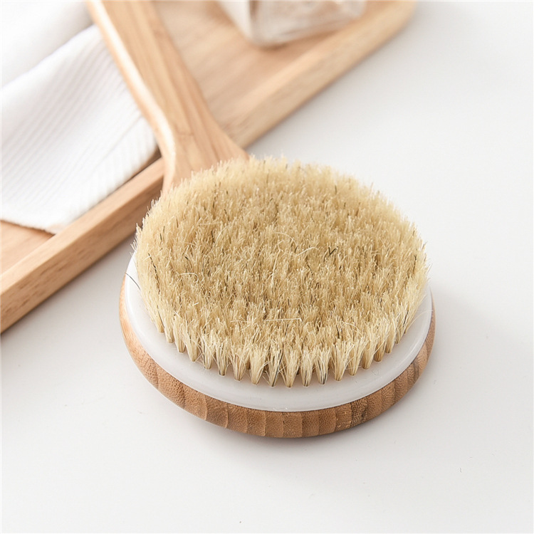 Bristle Bamboo Long Handle Bath Brush