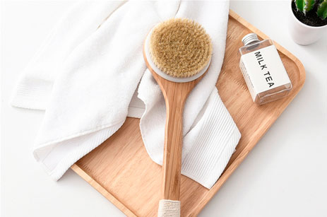 Bristle Bamboo Long Handle Bath Brush