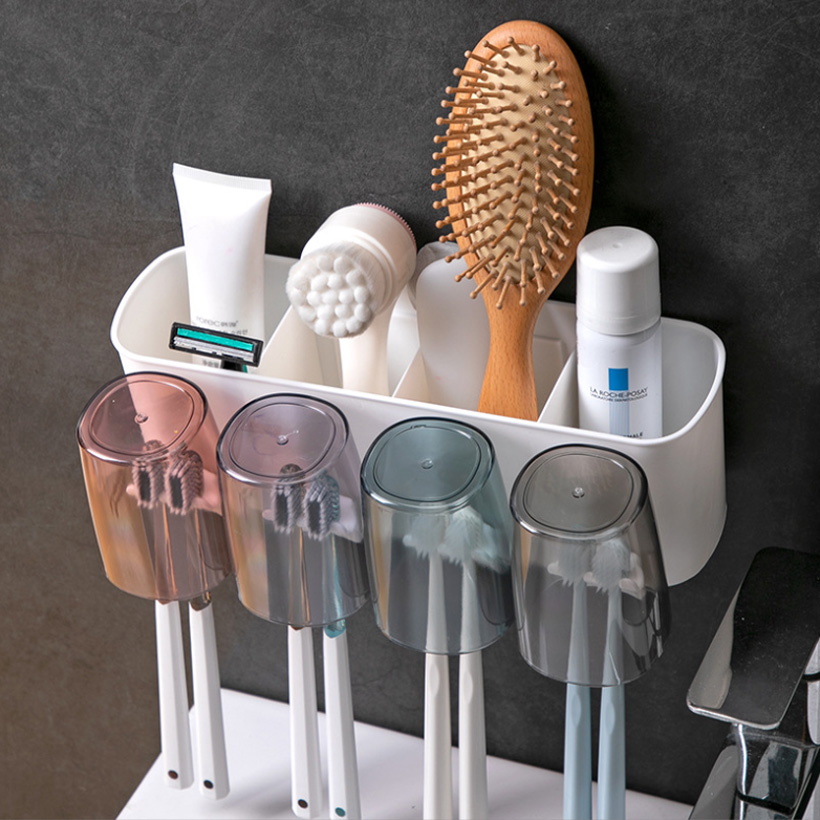 Multi-function Mouthwash Cup Holder Toothpaste Squeezer