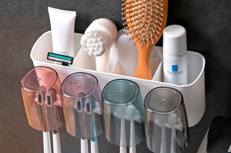 Multi-function Mouthwash Cup Holder Toothpaste Squeezer