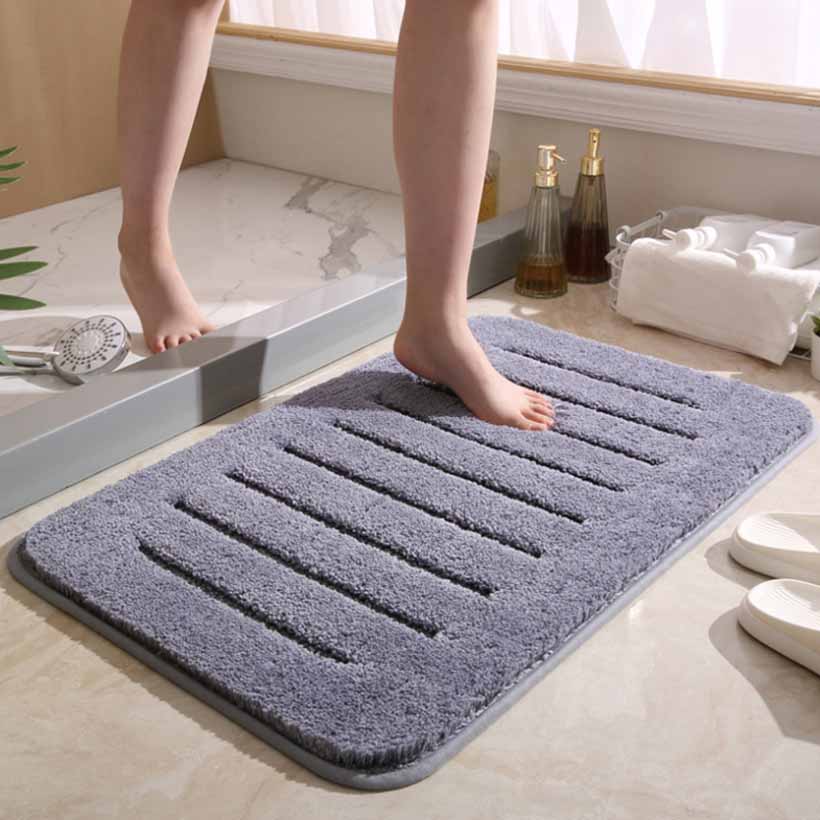 Thickened Flocking Bathroom Absorbent Rugs