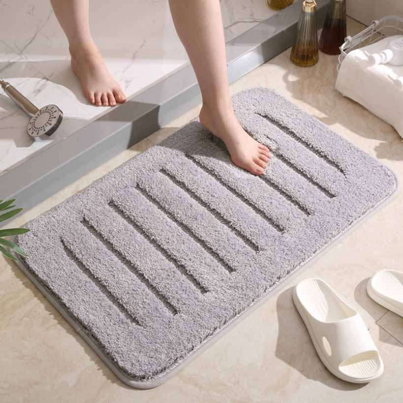 Thickened Flocking Bathroom Absorbent Rugs