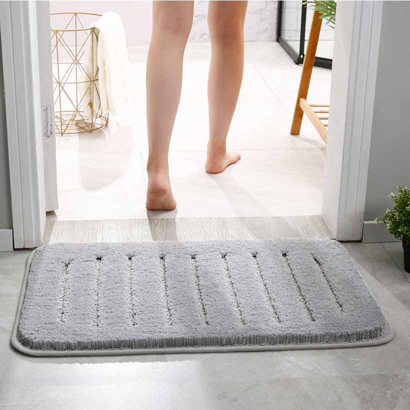 Thickened Flocking Bathroom Absorbent Rugs