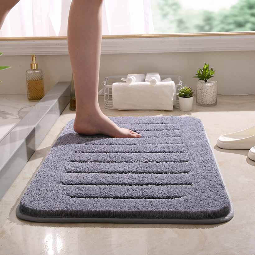 Thickened Flocking Bathroom Absorbent Rugs