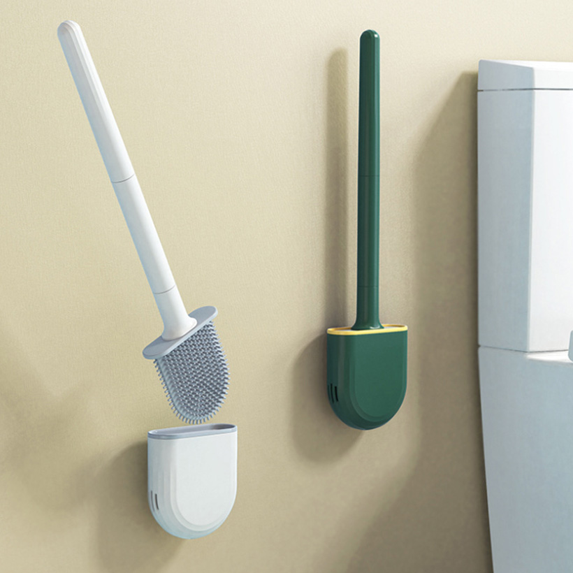 Wall Mounted Toilet Cleaning Brush Soft Rubber Toilet Brush