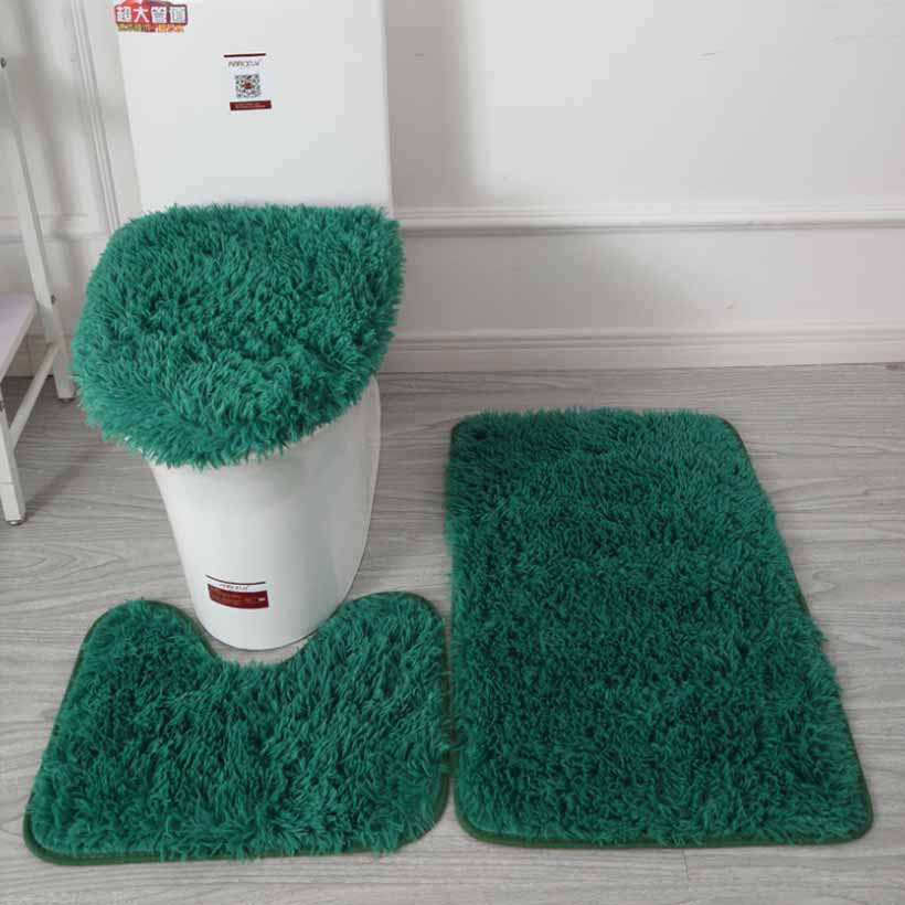 Plush Toilet 3pcs Non-slip Mat Set