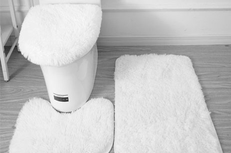 Plush Toilet 3pcs Non-slip Mat Set