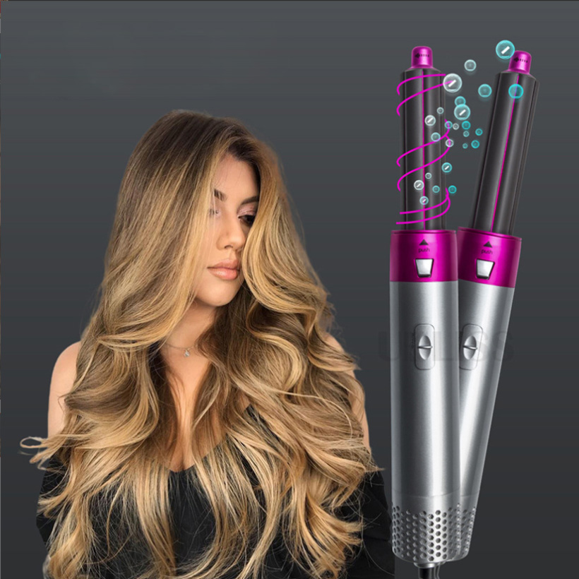 5 In 1 Hot Air Dryer Curling Straightening Hair Styling Comb Set