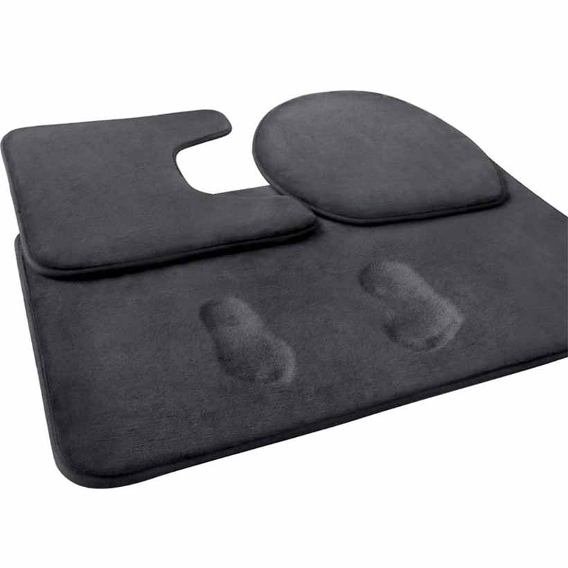 Bathroom Non-slip Mat Memory Foam 3pcs Carpet Set