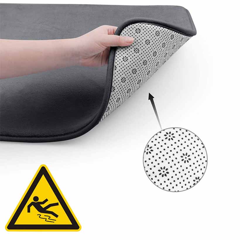 Bathroom Non-slip Mat Memory Foam 3pcs Carpet Set