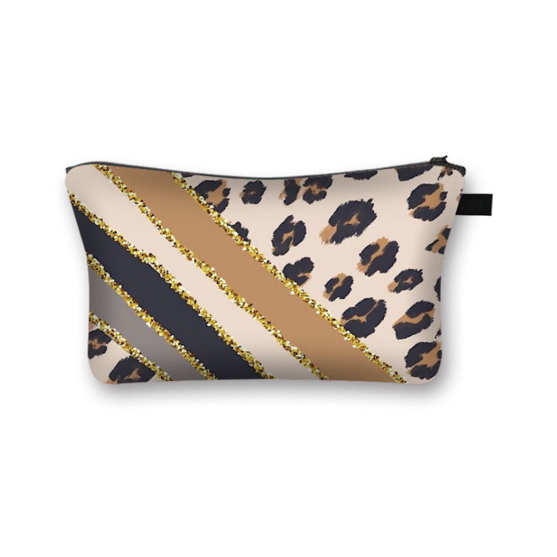 Polyester Cow Print Makeup Bag