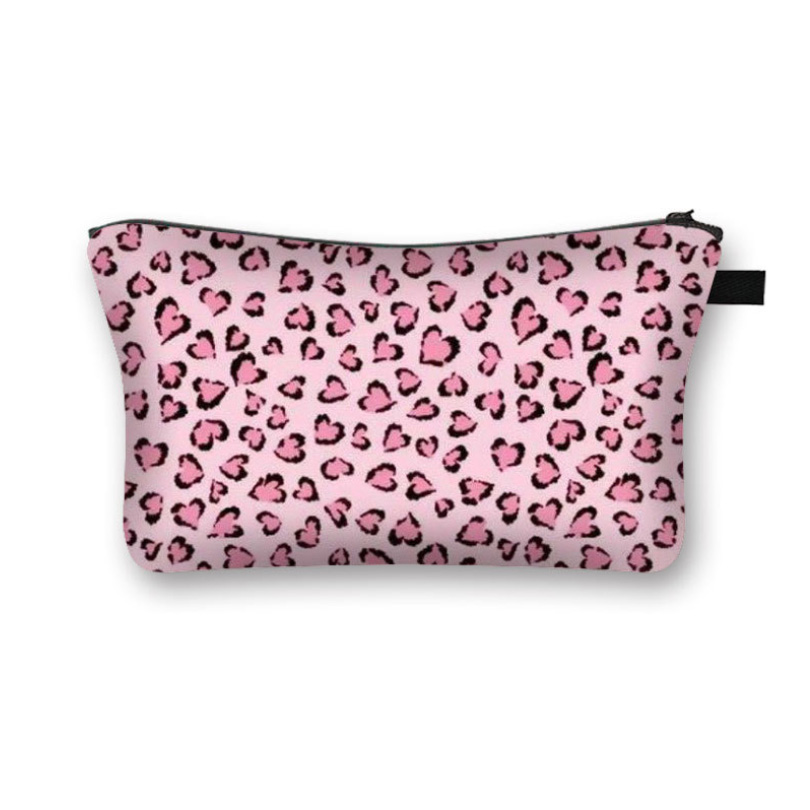 Polyester Cow Print Makeup Bag